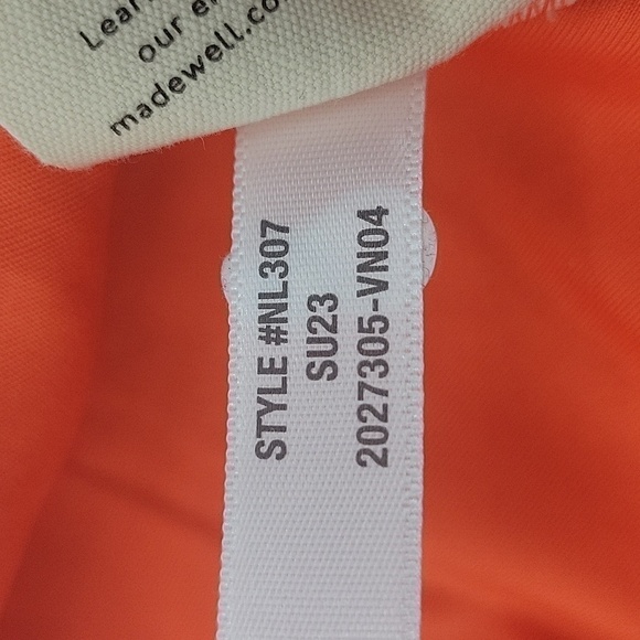 Madewell Flex Sweetheart Crop Tank Top in Brilliant Tangerine size XL NWT NL307 - Picture 11 of 13
